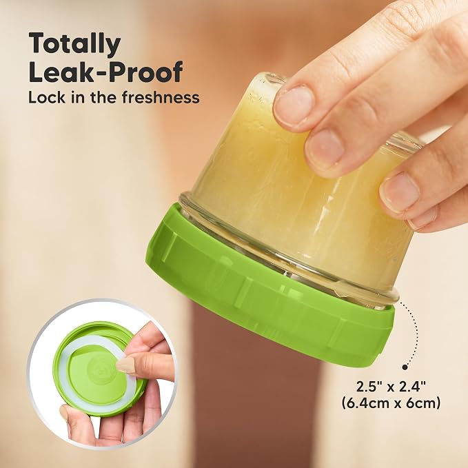 KeaBabies 12pk 4oz Glass Baby Food Containers - Image 2