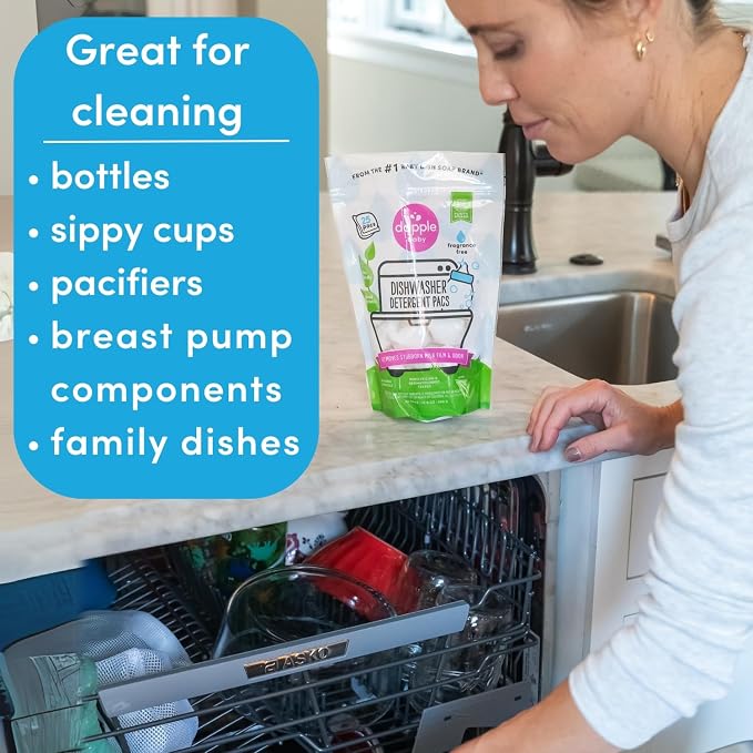 Dapple Baby Dishwasher Pacs, Hypoallergenic Dishwasher Pods Powered by Plants - Image 3