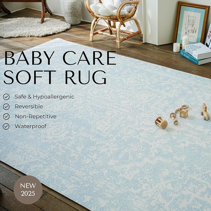 Baby Care Soft Rug 98'' x 59'' Original One-Piece Reversible Rollable - Image 2
