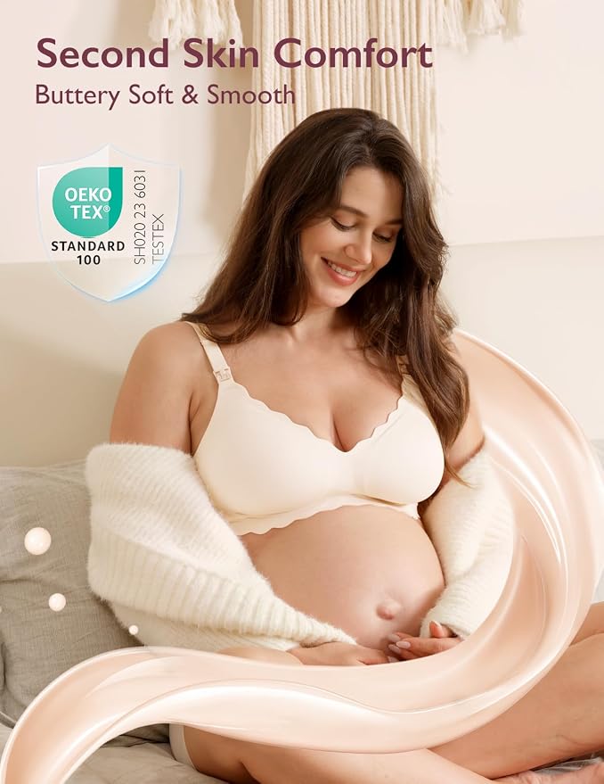 Momcozy Nursing Bras for Breastfeeding, Seamless Pregnancy Maternity Bra - Image 2