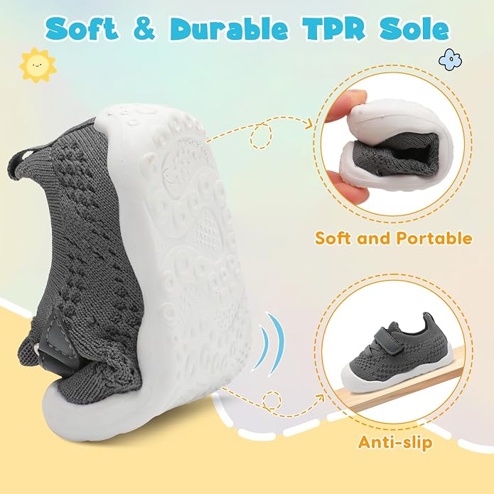 LeIsfIt Baby Shoes Girls Boys First Walking Shoes Infant Sneakers Crib Shoes - Image 3