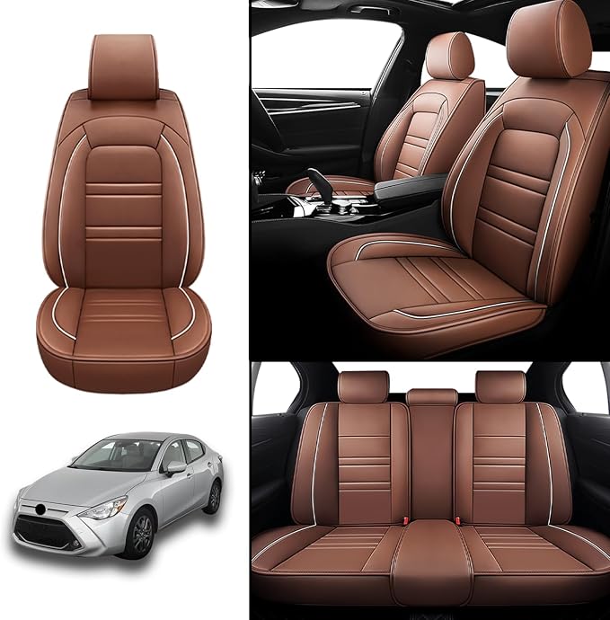 Seat Covers for Toyota Yaris 2007-2020 | 5-Seats Leather Seat Covers - Image 2