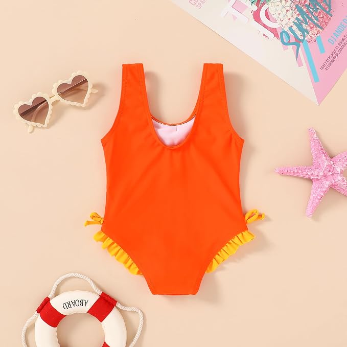 YOUNGER TREE Toddler Swimsuit Girl Cute Stripe One-Piece Ruffle Swimwear Baby - Image 2