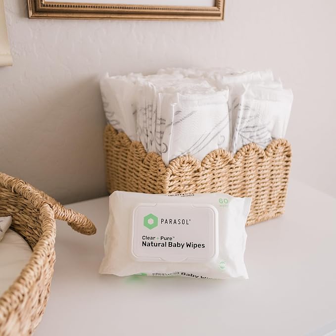 Parasol Clean+Pure Natural Baby Wipes, 99.9% Reverse-Osmosis Water, pH Balanced - Image 11