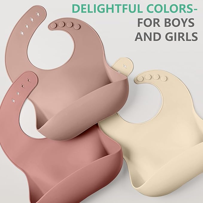Cuddle Campus Set of 3 Silicone Bibs - Image 6