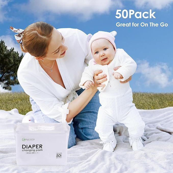 Disposable Changing Pads for Baby, 50 Pack 13" x 18" Super Soft Diaper Changing - Image 9