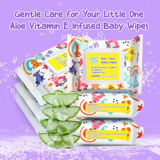 HAPPY BUM - 180 Count Baby Wipes, 7.4 x 7.2 Inch, Moist and Refreshing - Image 2