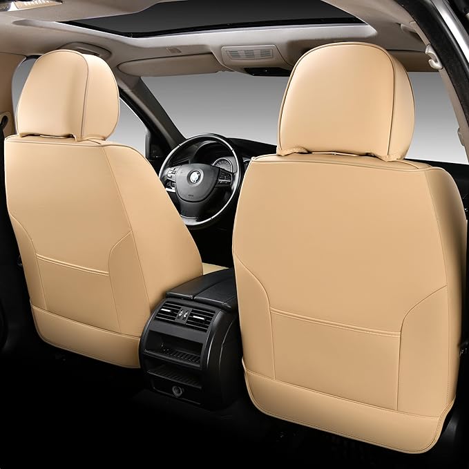 Doogo Car Seat Covers Full Set, Leather Seat Covers 5 Seats, Waterproof Car - Image 5