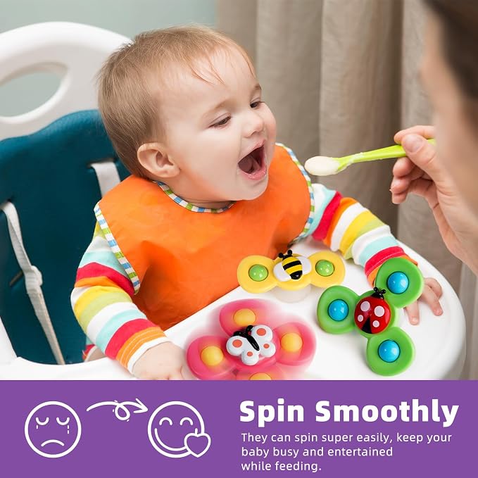 LiKee Strong Suction Cup Fidget Rotating Sensory Bath Toys - Image 6