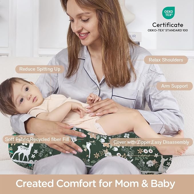 Little Grape Land Nursing Pillow, Upgraded Breast Feeding Pillow - Image 3