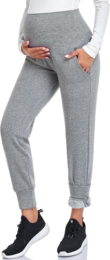 AMPOSH Women's Maternity Pants Stretchy Lounge Workout Pants Casual Loose Comfy by AMPOSH