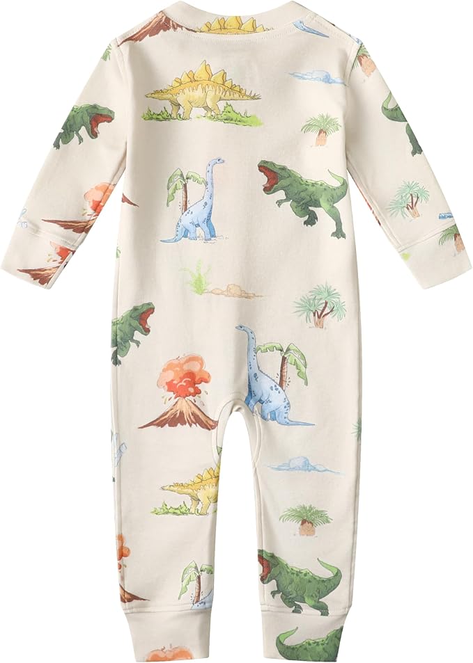Owlivia Organic Cotton Baby Boy Girl Zip up Sleep 'N Play Pjs, Long Sleeve - Image 4