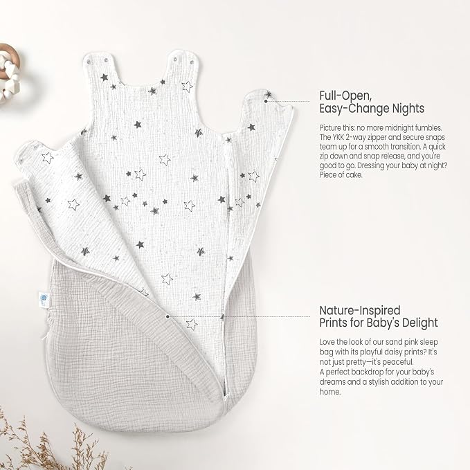 lulumoon Sleep Sack Muslin for Baby: Cotton Wearable Blanket for 15-24 Months - Image 7
