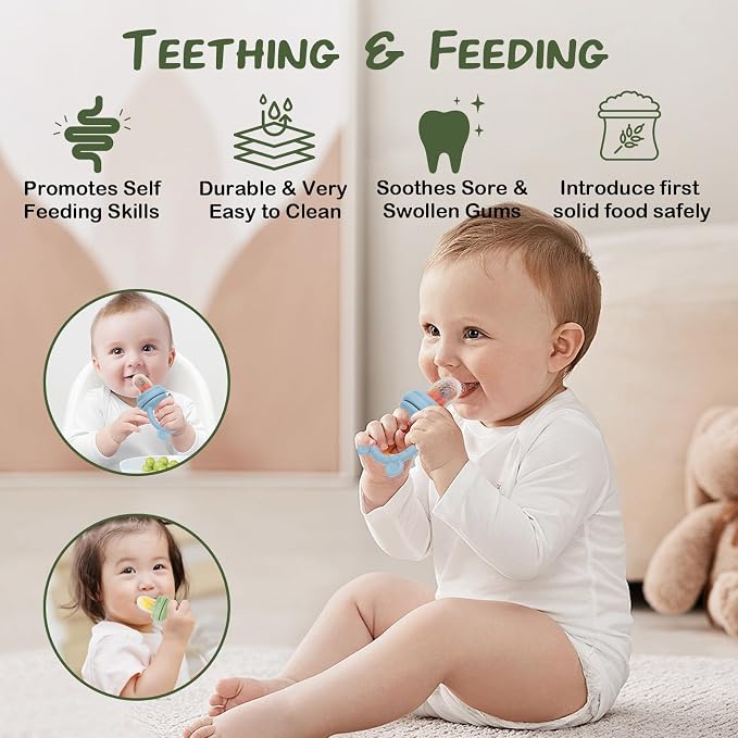 WAJIAYON Baby Breastmilk Popsicle Molds & Babies Fruit Feeder, Infant Food - Image 5