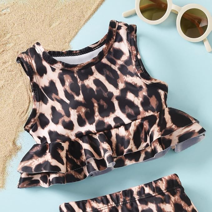 Aalizzwell Toddler Baby Girl Bathing Suit Two Piece Swimsuit Bikini Beach Wear - Image 4