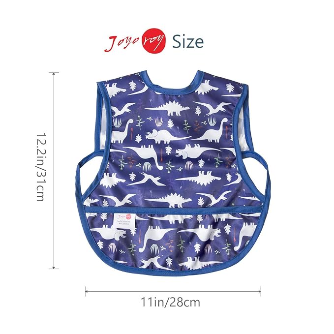 Joyo roy Mess Proof Baby Bibs 6-12 Months Waterproof Toddler Baby Boy Bibs - Image 5