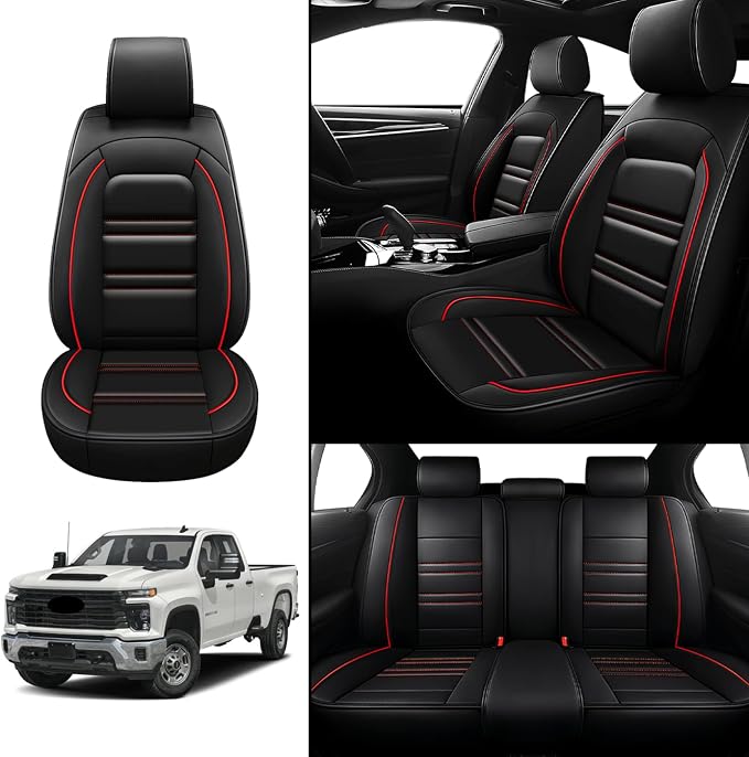 Seat Covers for Chevy Silverado 2500 2007-2025 | 5-Seats Leather Seat Covers - Image 2