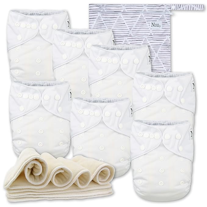 Nora's Nursery Cloth Diapers 7 Pack by NorasNursery