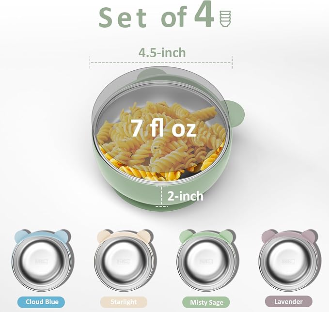 Stainless Steel Baby Bowls - Image 2