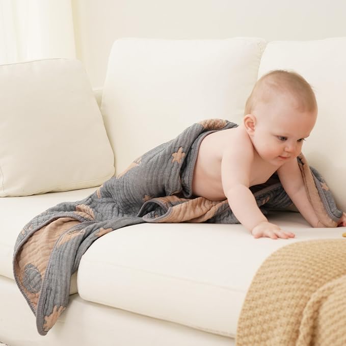 Ultra Soft Muslin Baby Blanket, A Versatile Swaddle and Crib - Image 7