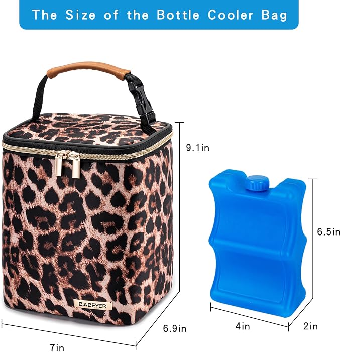 BreastMilk Cooler Bag with Ice Pack Fits 4 Baby Bottles Up to 9 Ounce, Baby - Image 5