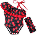 Toddler Baby Girls Ruffles Bikini One Piece Swimsuits Floral Off Shoulder by HINTINA
