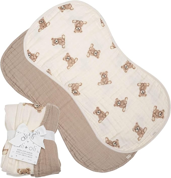 Ali+Oli 2-pk Muslin Burp Cloths by AliOli