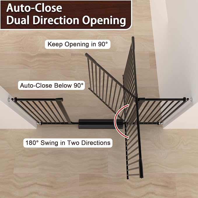 DEARBB Extra Wide Baby Gate Ultra Narrow Spacing 30.11-77.36" Pressure Mounted - Image 6