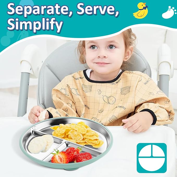 Stainless Steel Toddler Plate - Image 7