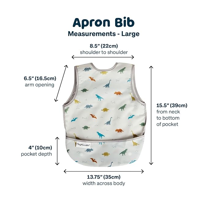 Tiny Twinkle Short Sleeve Apron Baby & Toddler Bib - Image 5