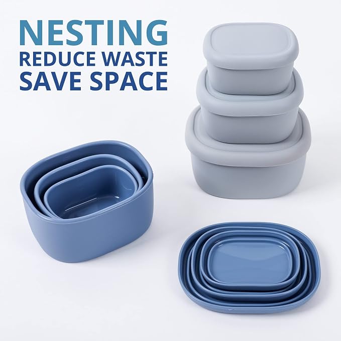 BLUE GINKGO Nesting Silicone Containers - Image 3