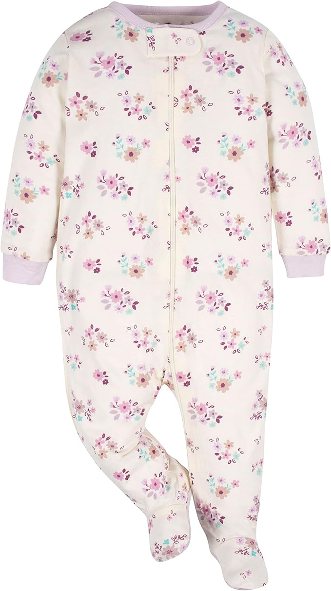 Gerber Baby Girls 4 Pack Sleep 'N Play Footie - Image 4