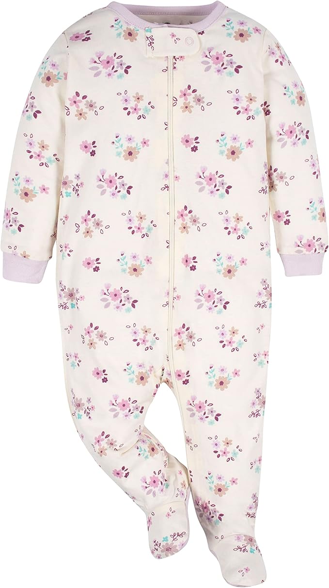 Gerber Baby Girls 4 Pack Sleep 'N Play Footie - Image 4