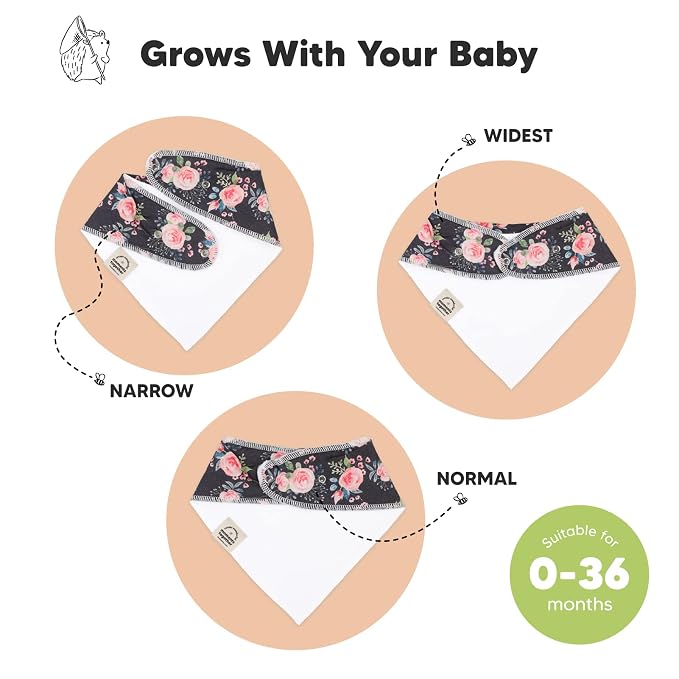 10-Pack Organic Baby Bandana Bibs - Image 3