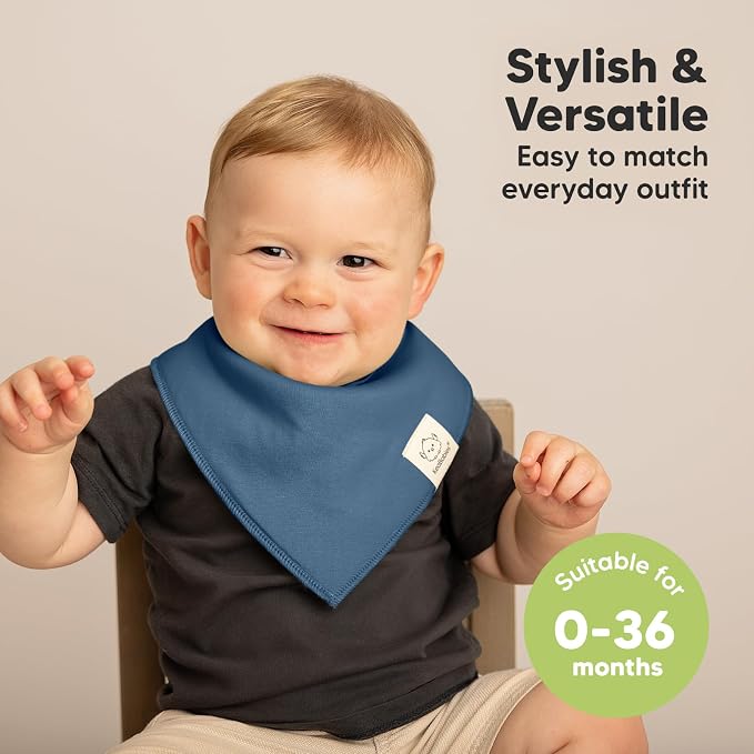 KeaBabies 10-Pack Organic Baby Bandana Bibs - Image 4
