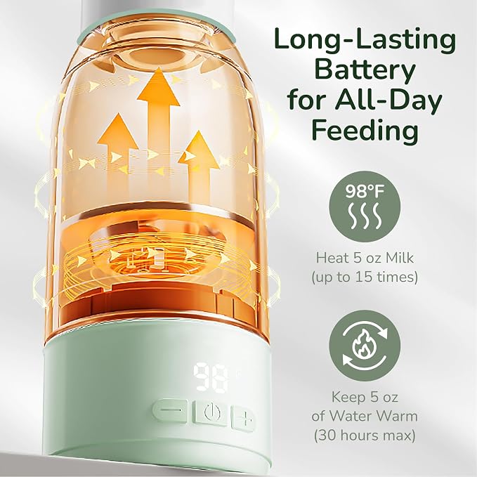 Portable Milk Warmer for Travel, Pasteurization Mode, 17 oz Capacity, 3 Min - Image 4