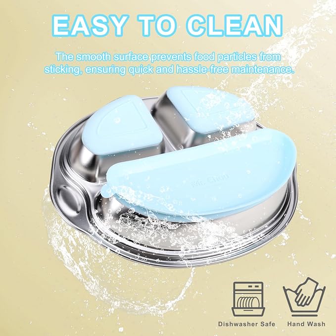 MR. CHOU Stainless Steel Baby Suction Plate, Divided Plates - Image 6