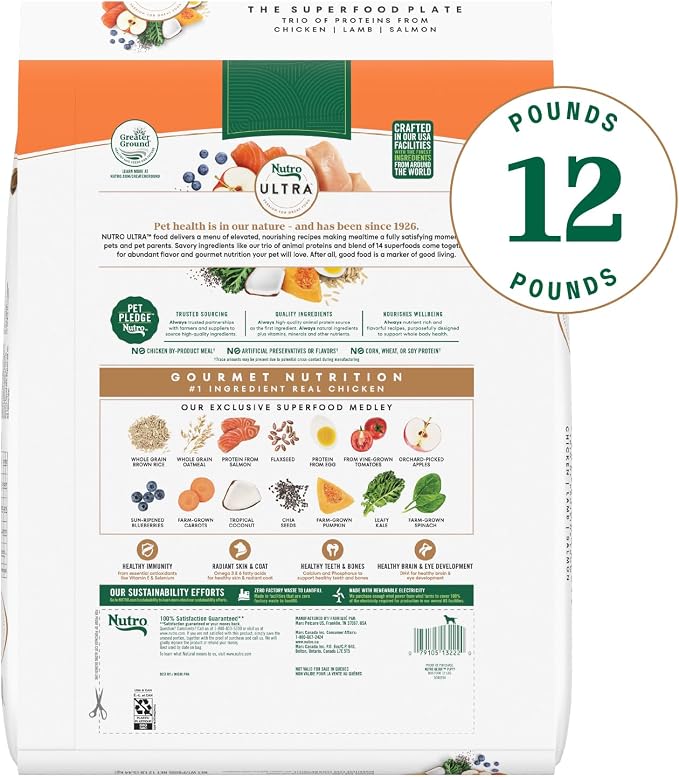 Nutro Ultra High Protein Dry Puppy Food, Trio of Proteins from Chicken - Image 2