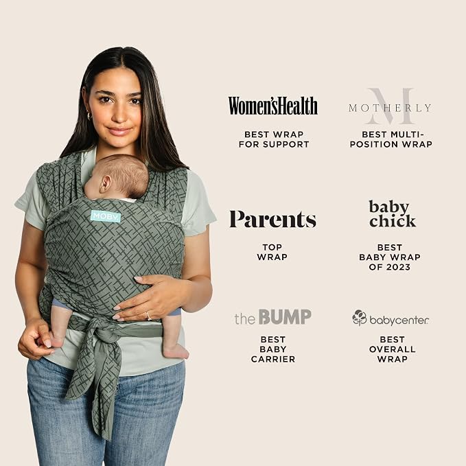 Moby Baby Wrap Carrier Classic for Newborns to Toddlers, Infant Sling Carrier - Image 6