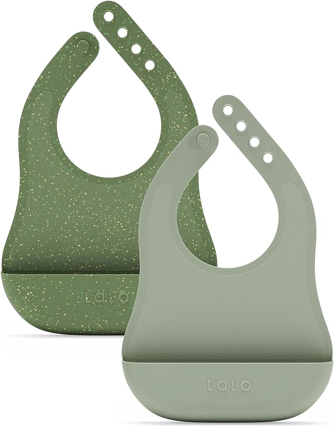 Lalo The Bib - Waterproof, Non-Toxic Silicone Baby Bib by Lalo