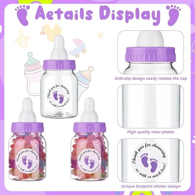 62 Pcs 3.5 Inch Baby Mini Milk Bottle Baby Shower Favor - Image 4