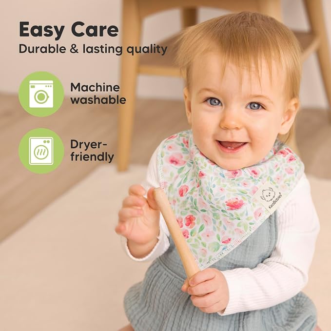 8-Pack Organic Baby Bandana Bibs - Image 7