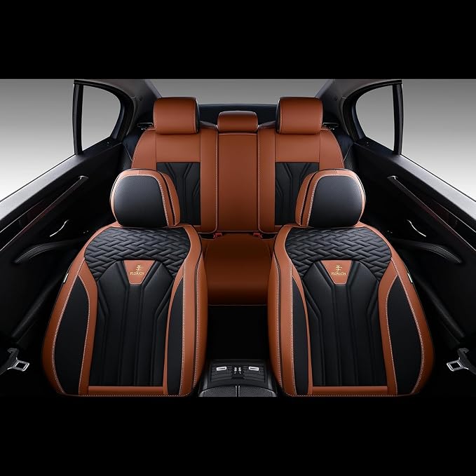 FLORICH Rear Seat Covers Leather Car Seat Covers Waterproof Back Seat Cover - Image 8