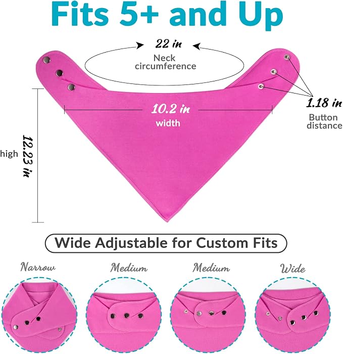 Adult Drool Bib for Special Needs, Large Elderly Bandana, Teen Bib for Women Men - Image 7