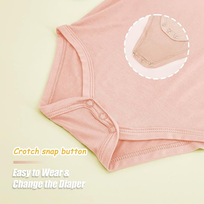 Jimonda Bamboo Baby Bodysuit Long Sleeve Infant Romper Soft Boy Girl Unisex - Image 5