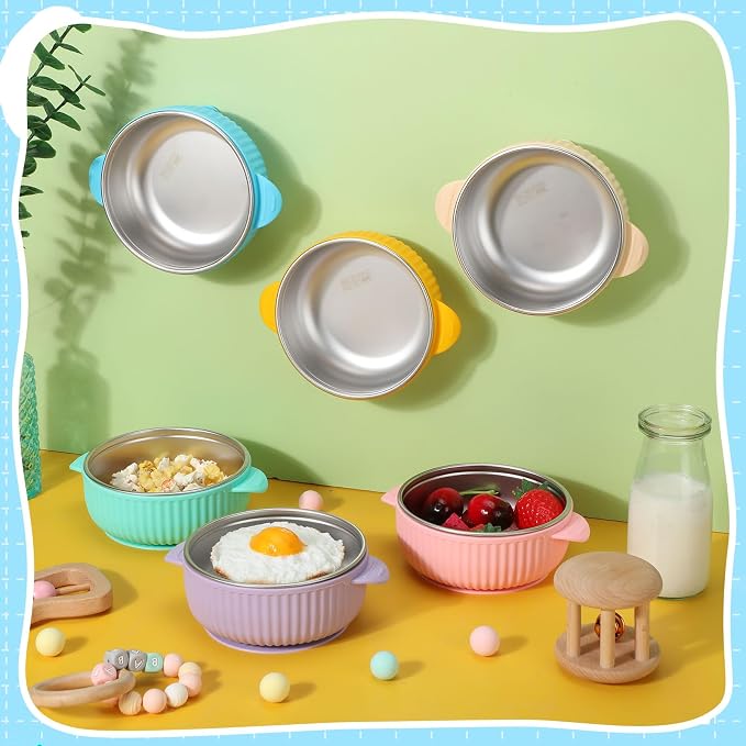 Nuogo 6 Pcs Stainless Steel Baby Bowls - Image 7