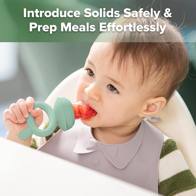 Haakaa Baby Fruit Food Feeder & Mini Freezer Nibble Tray Combo, Breastmilk - Image 2