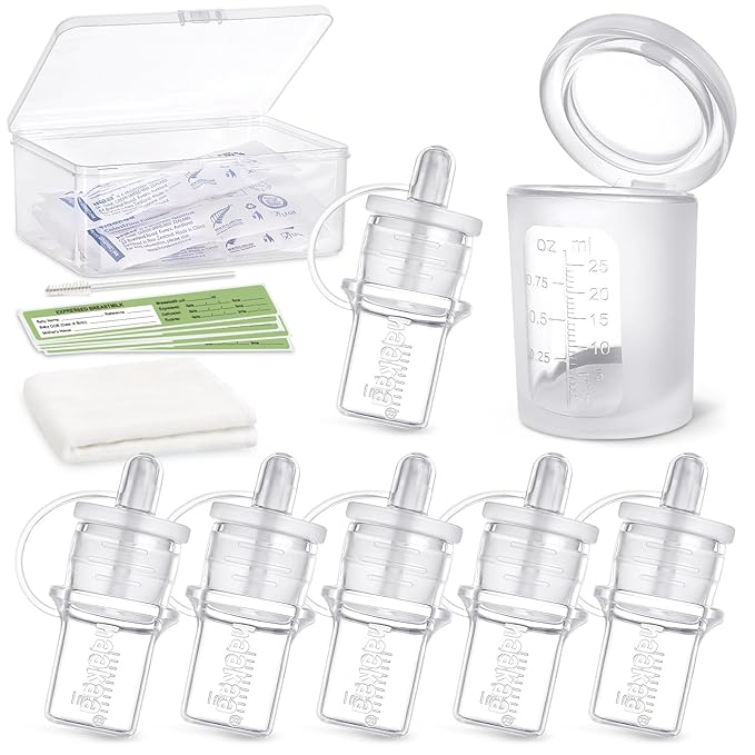 haakaa Colostrum Collectors 2ml/6pcs & Lidded Feeding Cup 25ml/1pc Set by haakaa