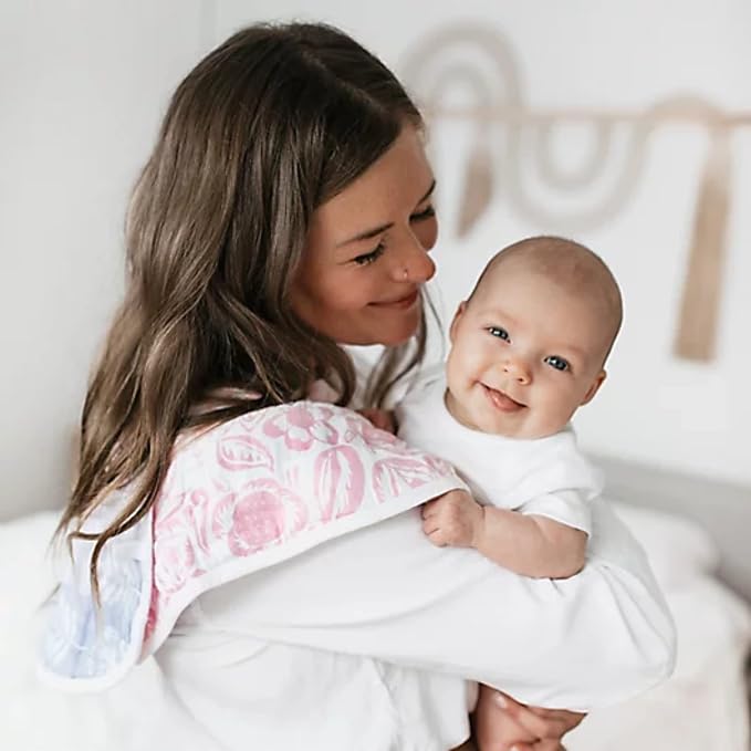 aden + anais Essentials 100% Cotton Muslin Burpy Bib – Multi-Use, Absorbent - Image 3