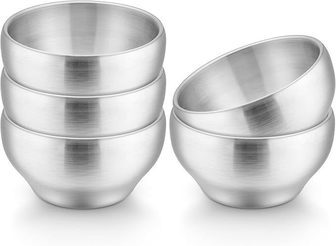 LIANYU 12 Ounce Stainless Steel Bowls Set of 5, Children Kids Toddlers Bowls Set by LIANYU